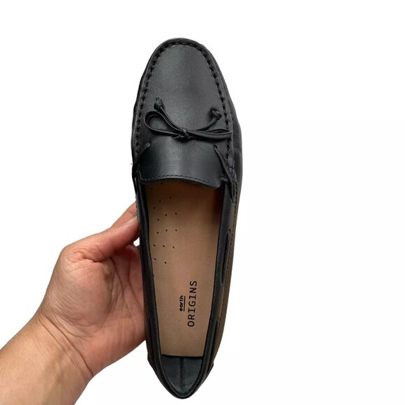 Earth Origins Women's Monarch Loafer Size 7.5 Black Soft Leather Upper Cushioned - Picture 3 of 16